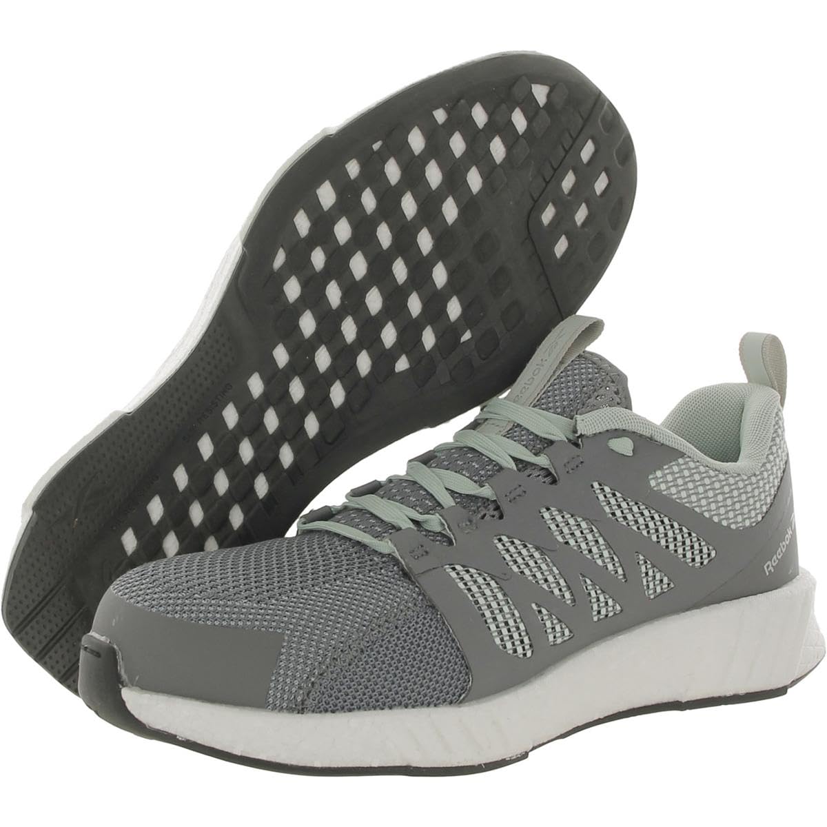 Reebok Women's Rb316 Fusion Flexweave Safety Toe Athletic Work Shoes - Grey - Lightweight & Comfortable for Nurses, Warehouse & Construction Workers