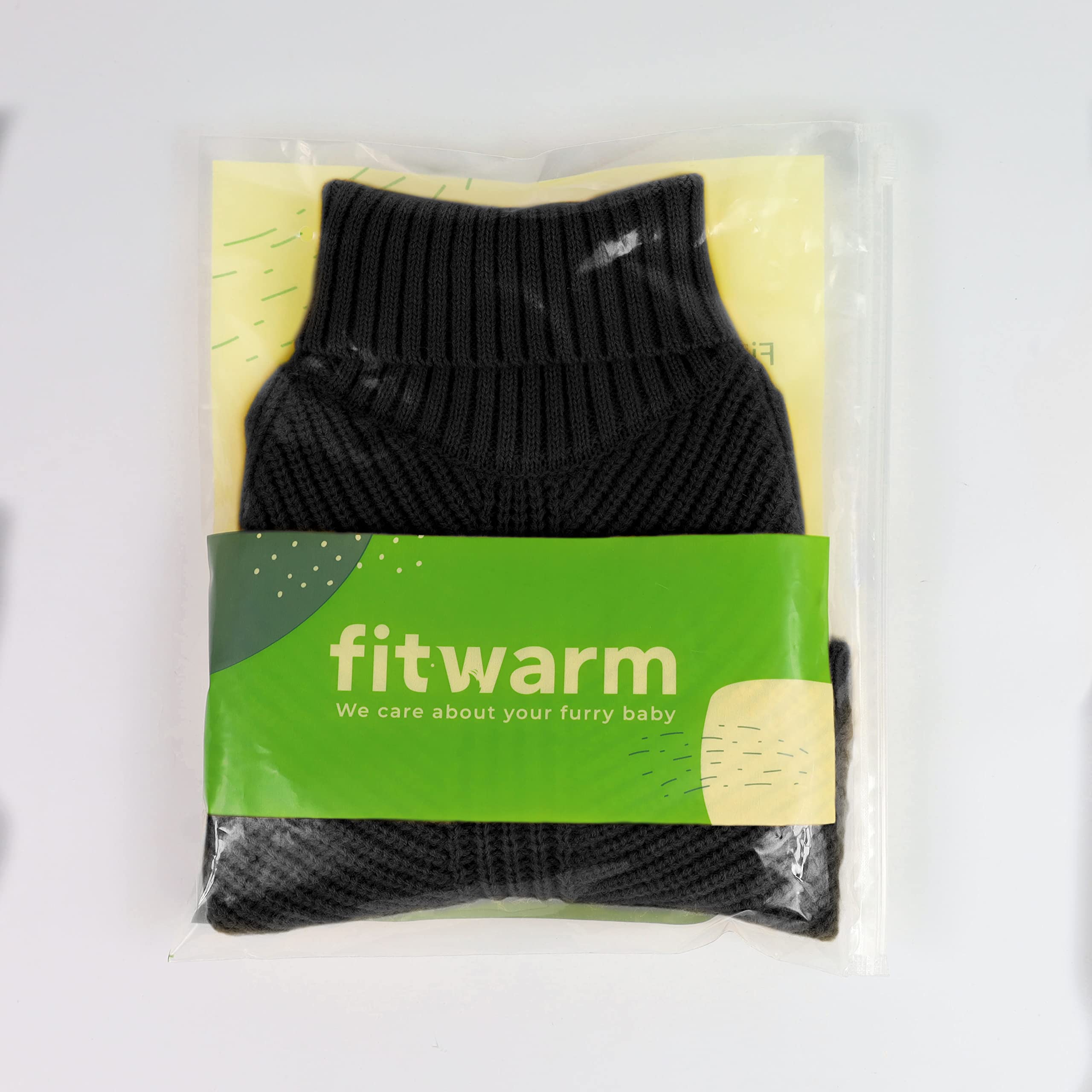 Fitwarm Dog Turtleneck Sweater - Thermal Knit Pet Coat for Small Dogs & Cats - Winter Warmth at Home & Outdoors