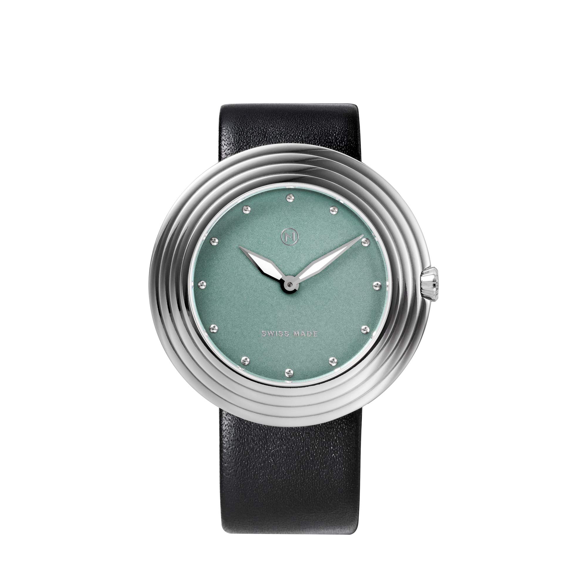 NOVE Streamliner Swiss Made Ultra Slim Watch for Men & Women – Art Deco Design, Water Resistant Quartz Movement, Sapphire Crystal with Super-LumiNova, Genuine Leather Strap (40mm/46mm) – Perfect for Business, Formal Events & Luxury Gift Giving