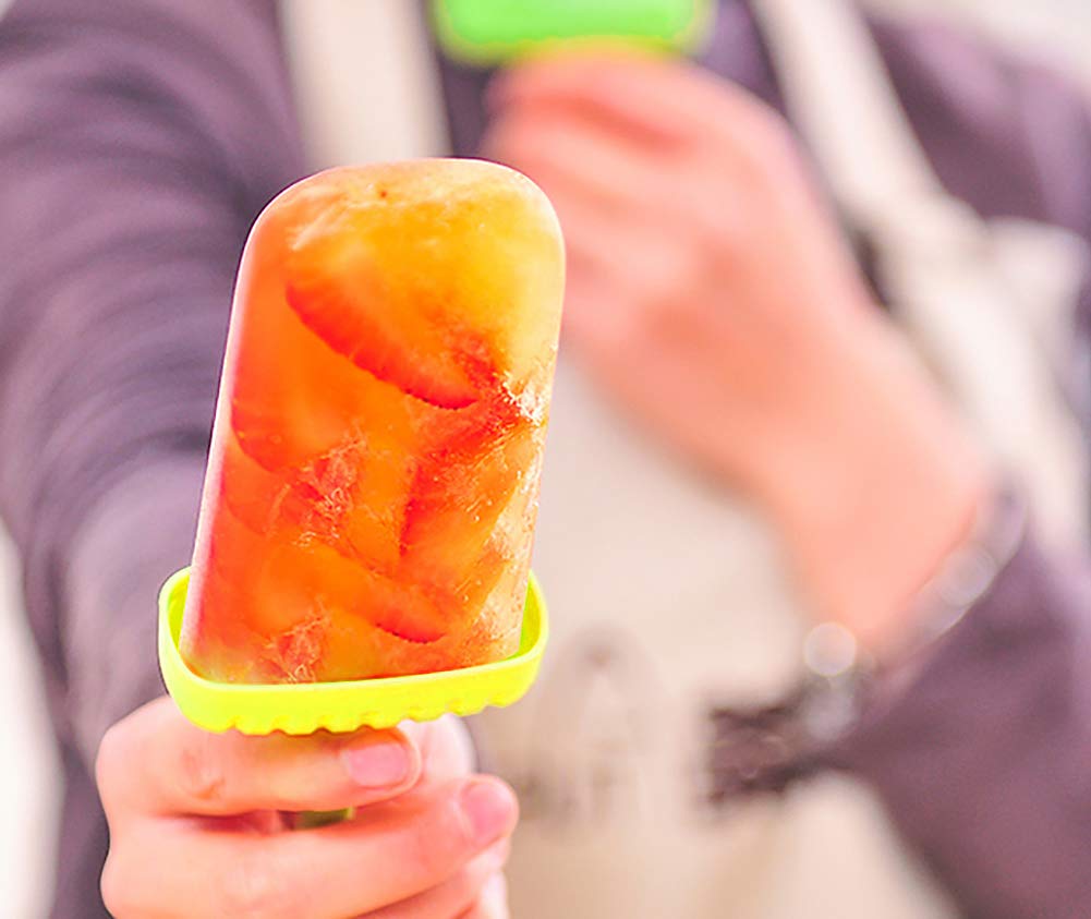 Best Reusable Popsicle Molds Set of 6 - DIY Ice Pop & Ice Cream Maker with Silicone Funnel & Cleaning Brush - Perfect for Summer Treats, Kids Snacks & Healthy Homemade Desserts