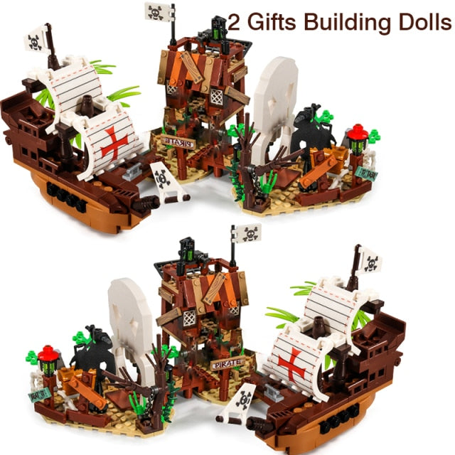 SY BLOCK 1545 Creative Building Blocks Set - Island Storm Adventure for Kids | STEM Educational Toys for Children | Perfect for Birthday Gifts & Indoor Playtime