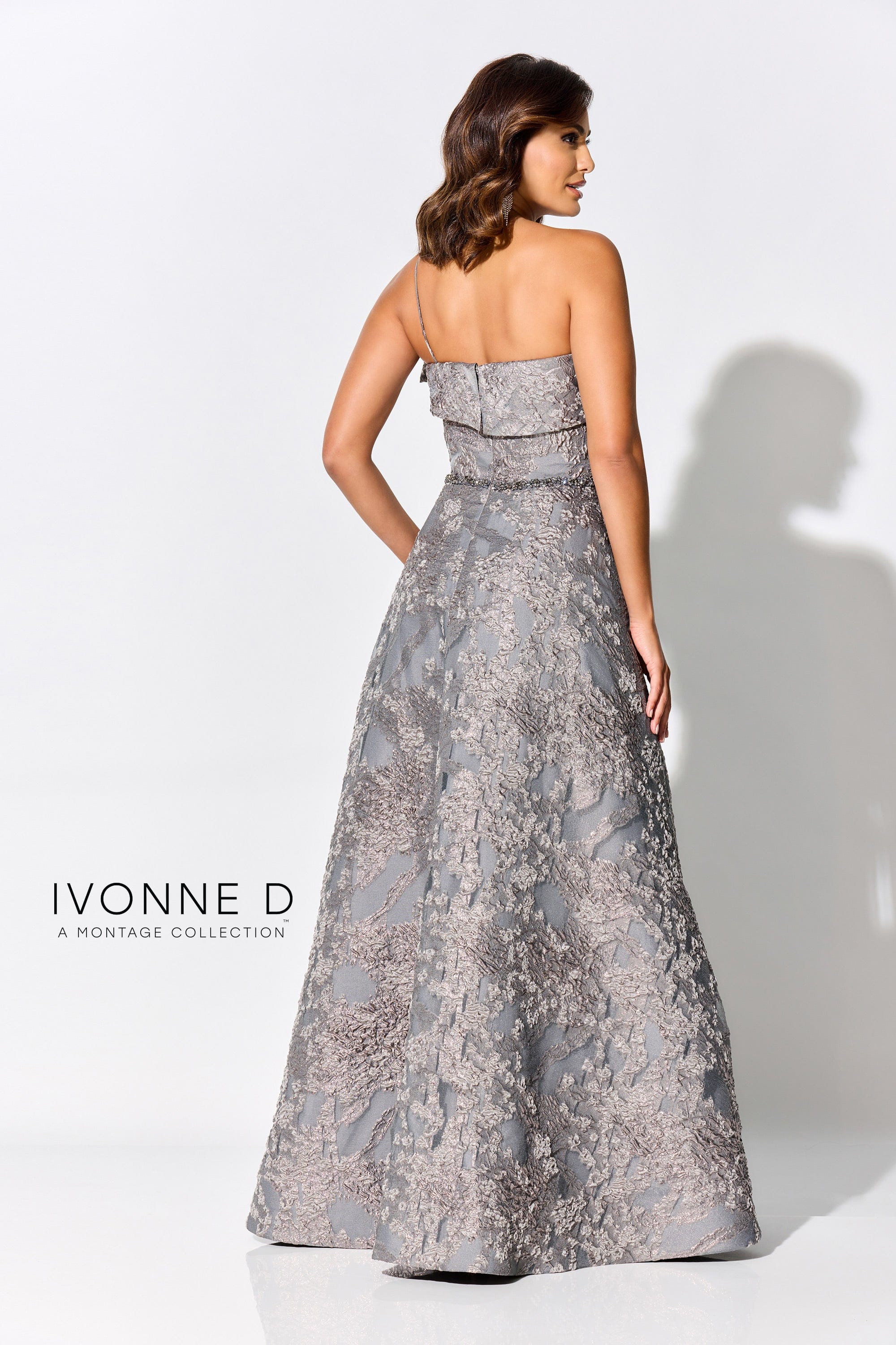 Ivonne D A-Line Asymmetric Organza Sleeveless Dress - Elegant Evening Gown for Weddings, Parties & Special Occasions