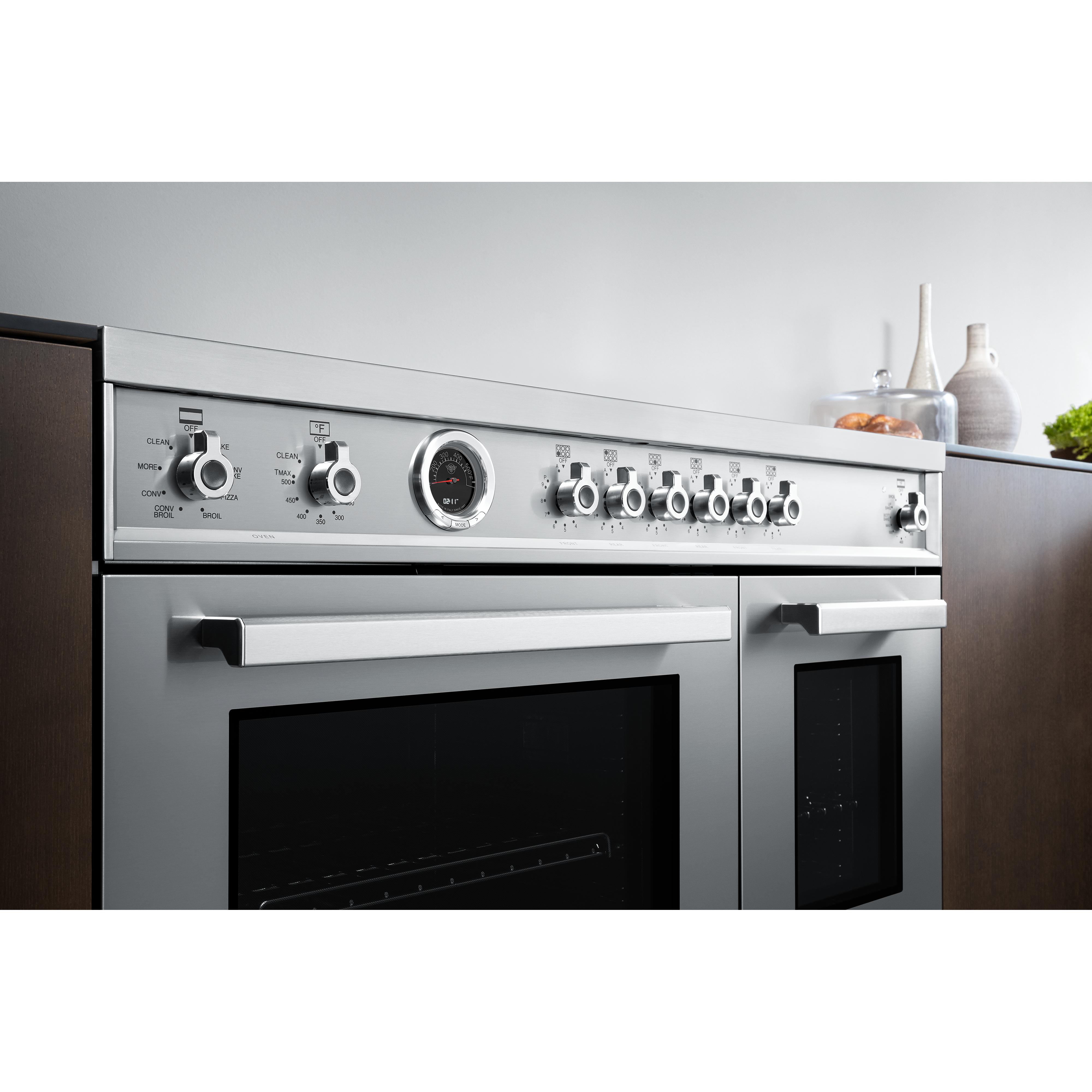 Bertazzoni PRO486IGFEPXT 48-Inch Freestanding Induction Range - Professional-Grade Italian Kitchen Appliance for Modern Home Cooking & Entertaining
