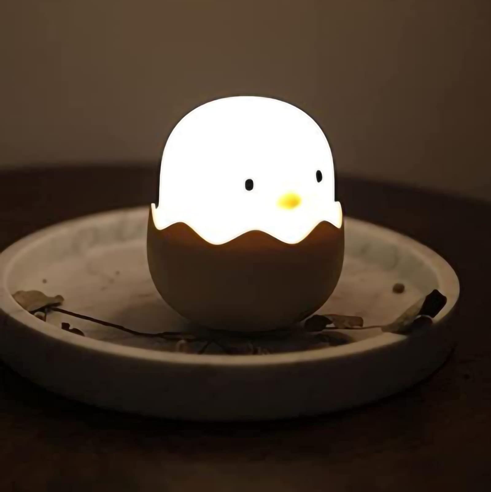 USB Rechargeable LED Night Light for Kids - Dimmable Silicone Bedside Lamp with Touch Control, White Light for Baby Nursery, Bedroom, Reading & Sleeping | Perfect for Bedtime Stories, Night Feedings & Soothing Nighttime Environment