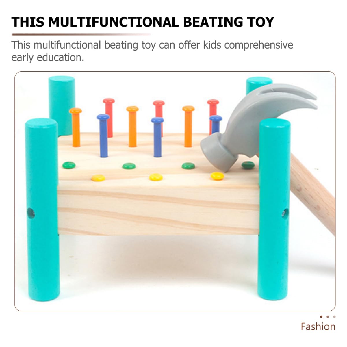 Hohopeti Wooden Hammering and Pounding Toy Set - Brain Development & Matching Game for Toddlers - Perfect for Early Learning, Fine Motor Skills Practice, and Montessori Playtime at Home or Preschool