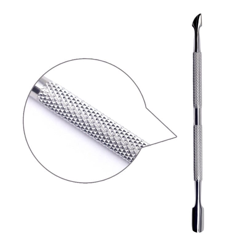 Professional Stainless Steel Cuticle Pusher - Curved & Sharp Design for Manicure & Pedicure | Perfect for Nail Care, DIY Grooming & Salon Use