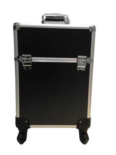 Premium IAS Aluminum Vanity Box (Black) - Elegant Makeup Storage Organizer for Bathroom, Bedroom & Travel | Durable & Stylish Cosmetic Case