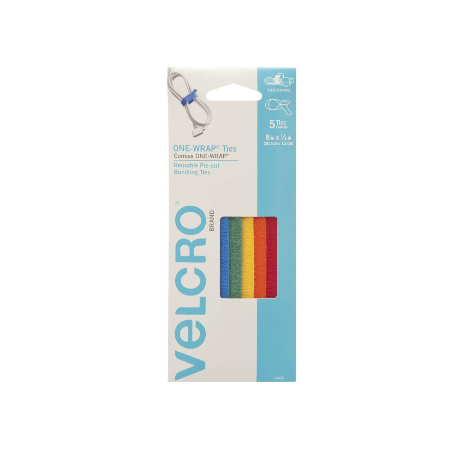 VELCRO Brand ONE-WRAP Reusable Cable Ties - 8