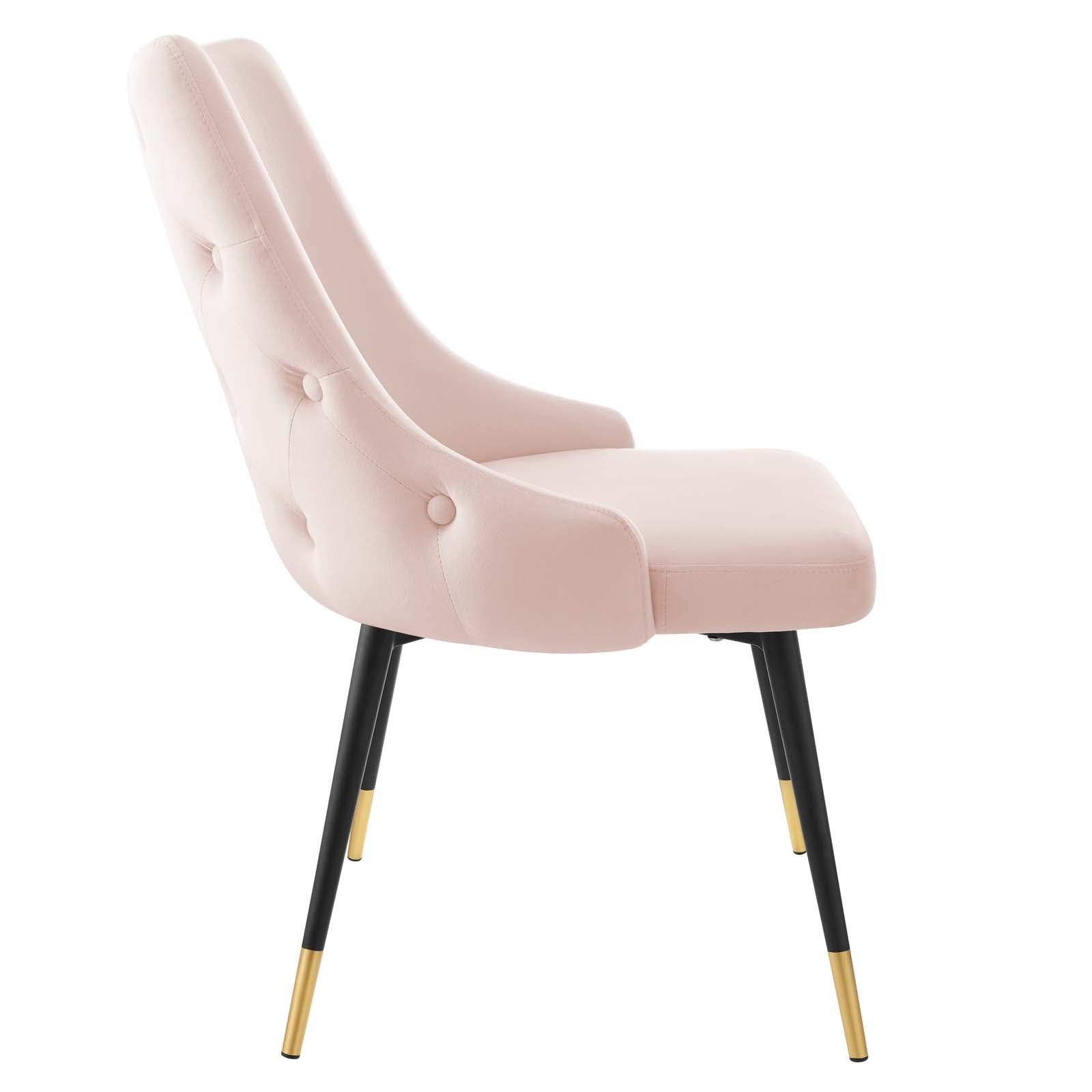 Luxury Adorn Tufted Performance Velvet Dining Side Chair - Modern Upholstered Accent Chair for Dining Room, Living Room & Office - Comfortable & Stylish Seating for Home Decor