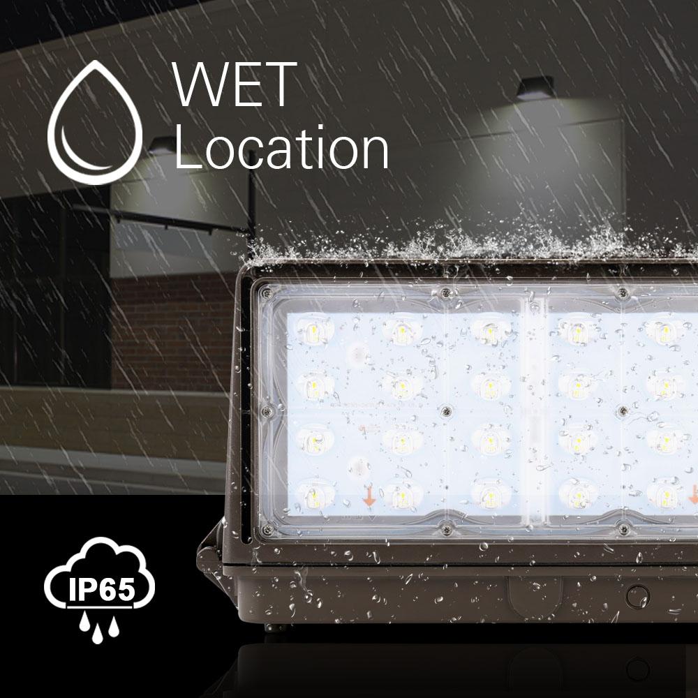 90W Full Cutoff LED Wall Pack Light - 12,300 Lumens, 5000K Daylight White, 120-277V, 320W Equivalent - Perfect for Warehouse, Parking Lot & Building Exterior Lighting