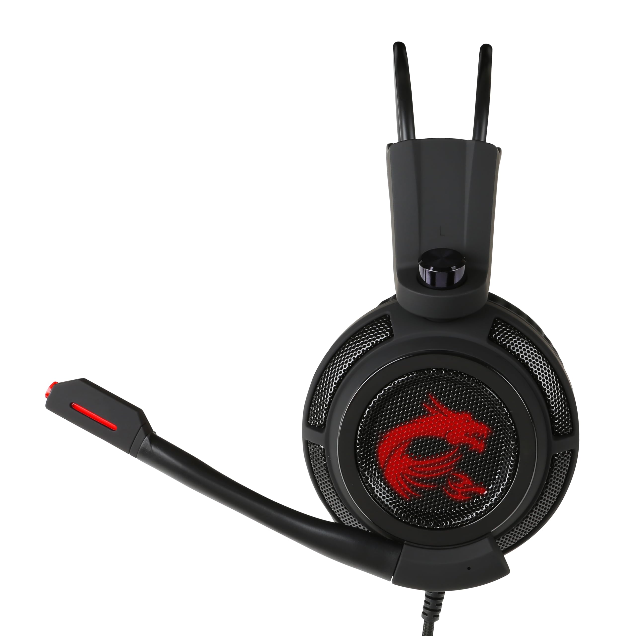 MSI DS502 Gaming Headset with 7.1 Virtual Surround Sound, Ergonomic Design & Noise-Canceling Mic for PC, Mac - Perfect for FPS Games, Streaming & Online Meetings