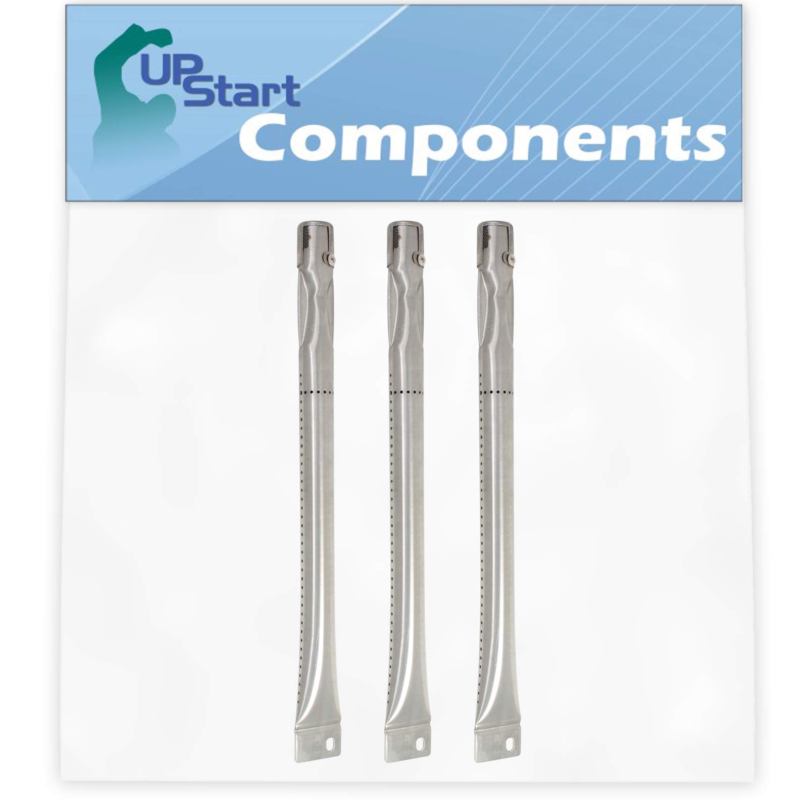 UpStart Components 3-Pack Stainless Steel BBQ Gas Grill Tube Burner Replacement Parts - Compatible with Part #19521 | Perfect for Weber, Char-Broil & More Outdoor Grilling Accessories