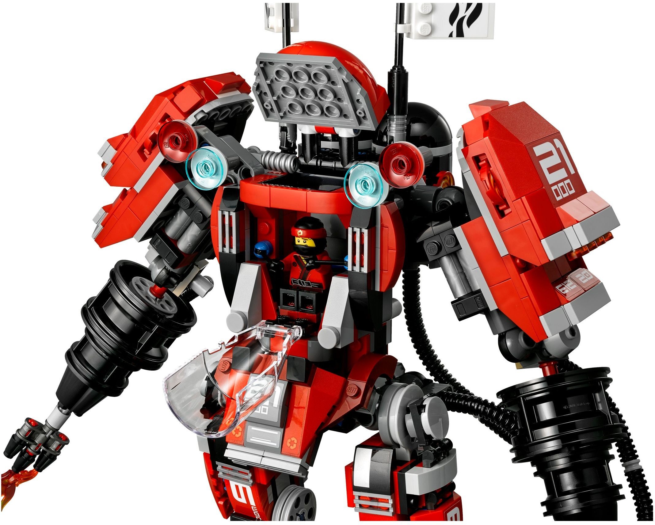 LEGO Ninjago Fire Mech Building Set - 71738 Ninja Robot Toy for Kids, Boys & Girls Ages 6+ - Creative Construction Play for Birthday & Holiday Gifts - Perfect for Action-Packed Ninja Adventures & Display