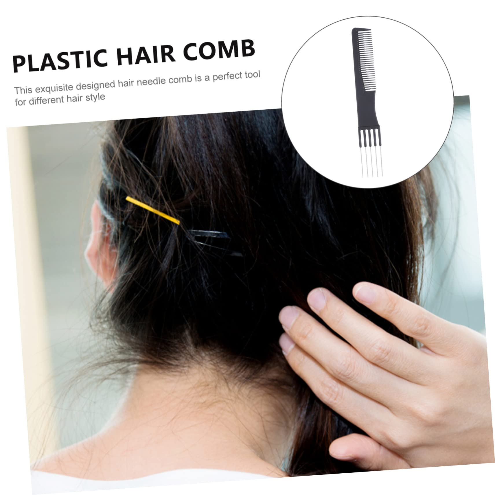 Beaupretty 6-Piece Professional Hair Comb Set - Anti-Static Hair Styling Combs for Cutting, Brushing & Styling - Includes Hair Clips, Fork Comb & Back Comb - Perfect for Salon Stylists & Home Hairstyling