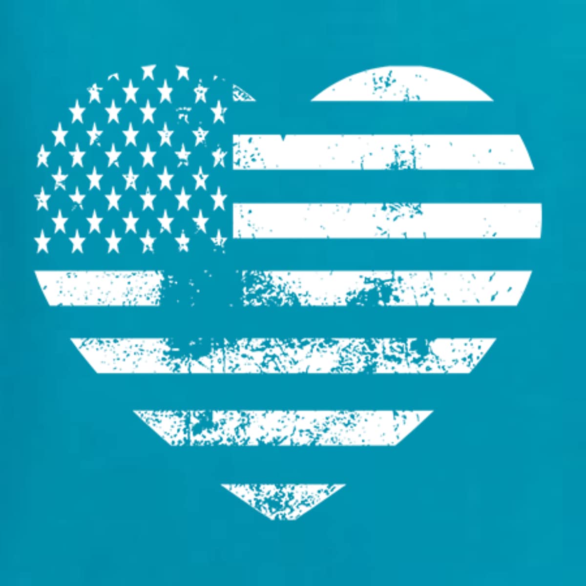 Wild Bobby USA Flag Heart Patriotic Men's Graphic T-Shirt - American Pride Casual Tee for 4th of July, Veterans Day & Patriotic Events