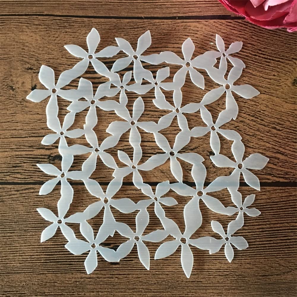 13x13cm Irregular Plum Flower Reusable Painting Stencils - DIY Art, Crafts & Home Decor for Walls, Furniture, Fabric & Canvas Projects