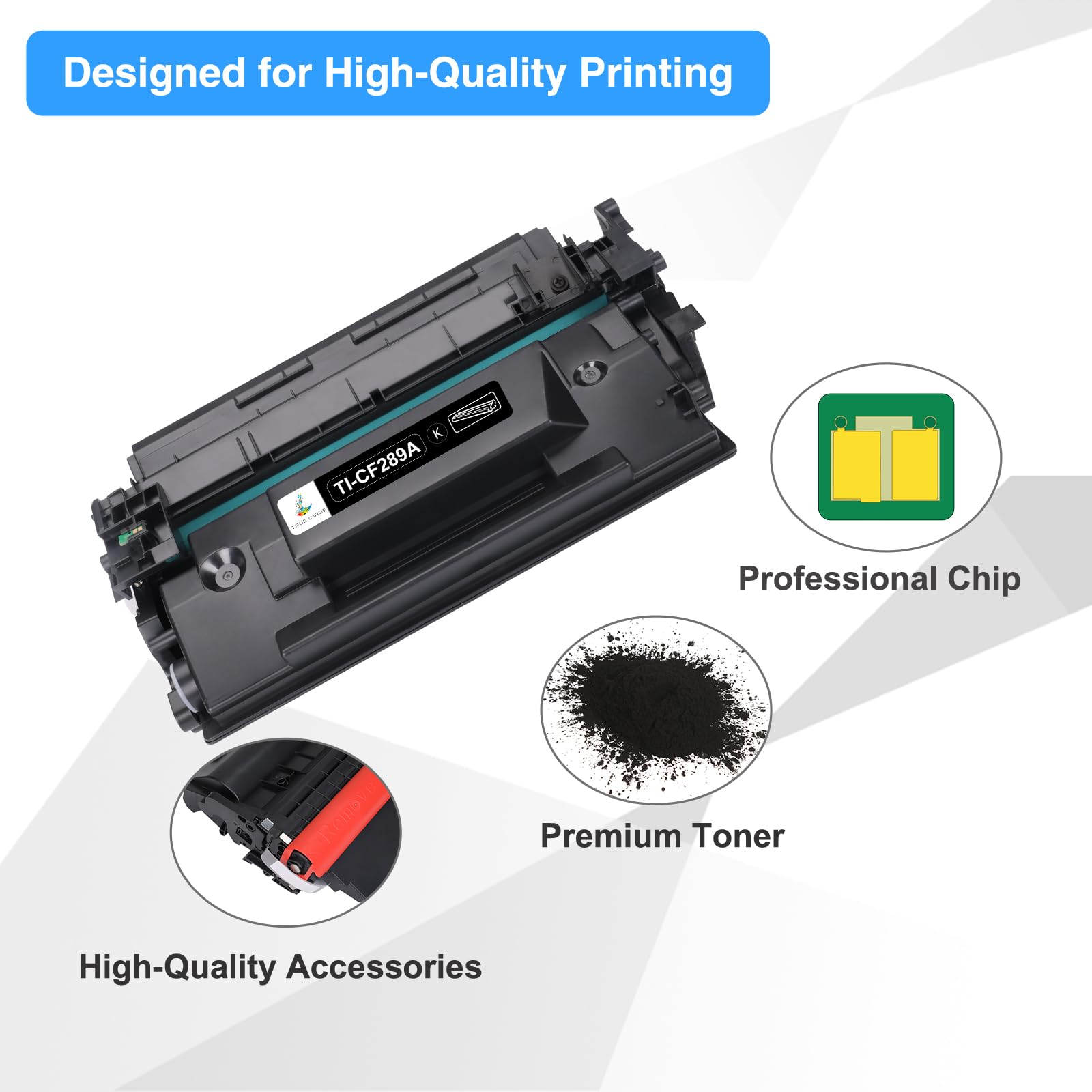 CF289A Black Toner Cartridge - 4-Pack Compatible Replacement for HP 89A/89X/CF289X - Works with HP Enterprise M507/M507n/M507dn/M507x & MFP M528dn/M528f/M528c/M528z/M528 Series Printers - Ideal for Office Printing & High-Volume Business Documents