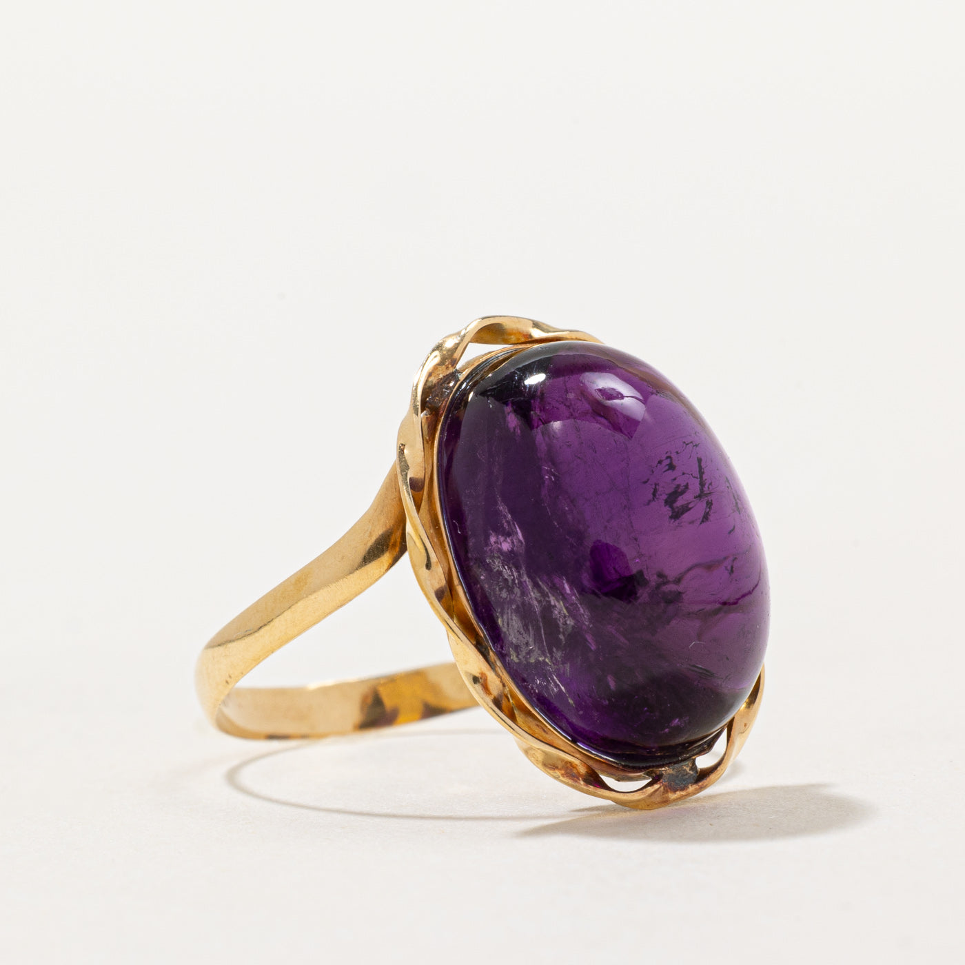 14.00ct Amethyst Cocktail Ring for Women - Size 7.5 - Elegant Purple Gemstone Statement Ring for Parties, Weddings & Evening Events