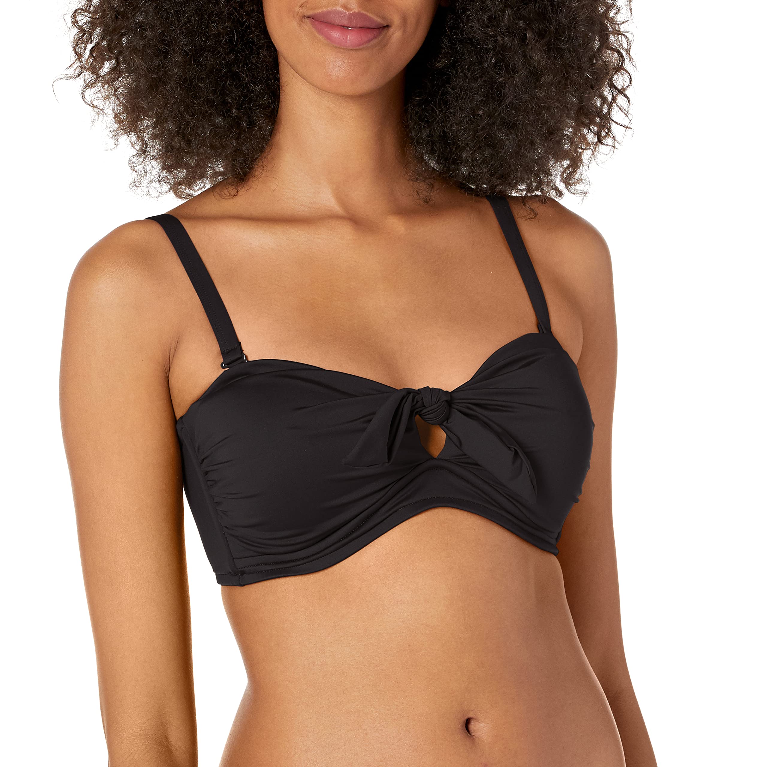 Seafolly Women's Underwire Bandeau Bikini Top - Tie Front Design for Support & Style | Perfect for Beach Vacations, Pool Parties & Summer Getaways