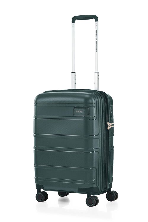 American Tourister Light Max 55cm Small Cabin Luggage - Varsity Green Carry-On Suitcase for Weekend Trips & Air Travel