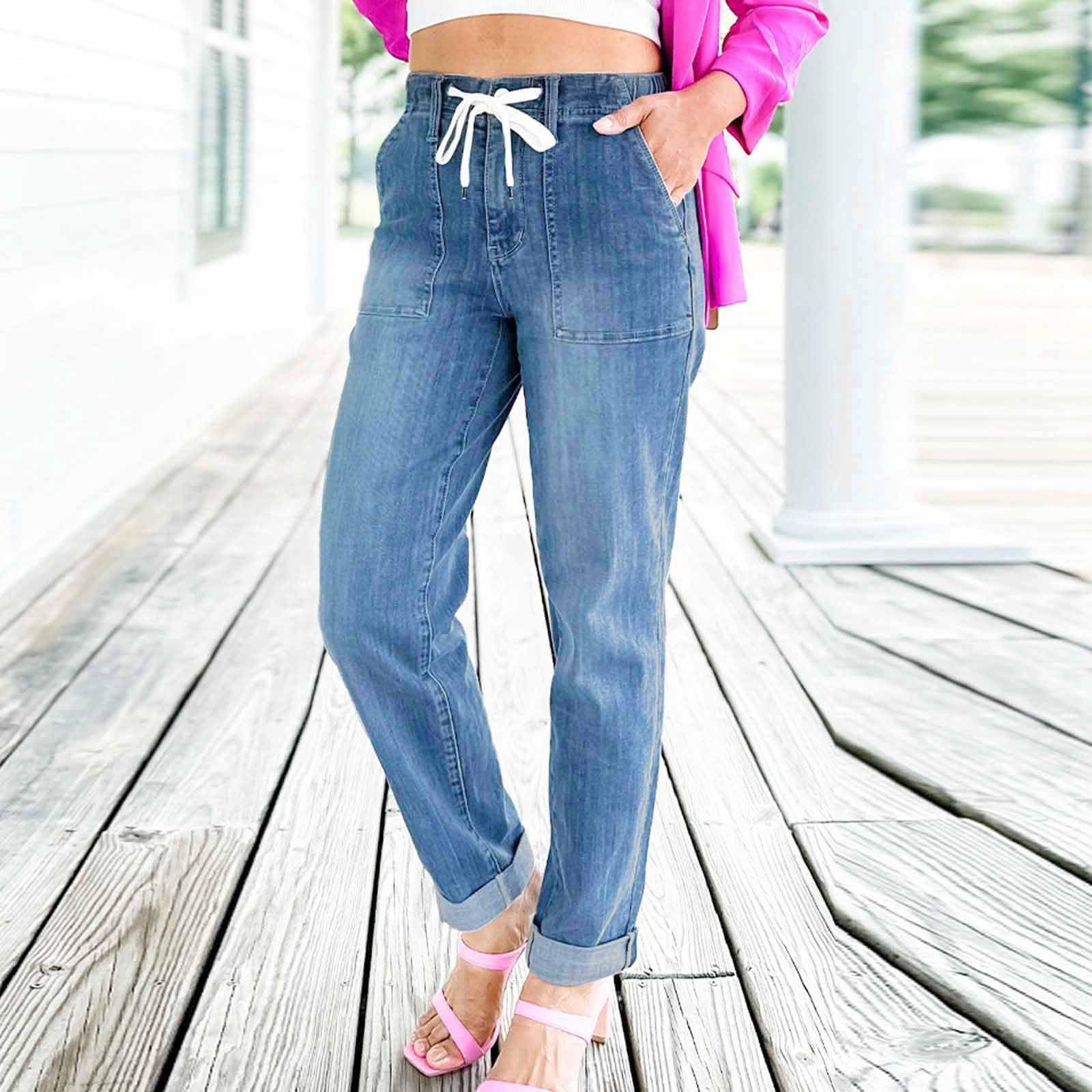 Trendy High Waisted Boyfriend Jeans for Women - Loose Fit Straight Leg Y2K Casual Denim Pants with Tummy Control - Perfect for Everyday Wear, Street Style and Retro Fashion Outfits