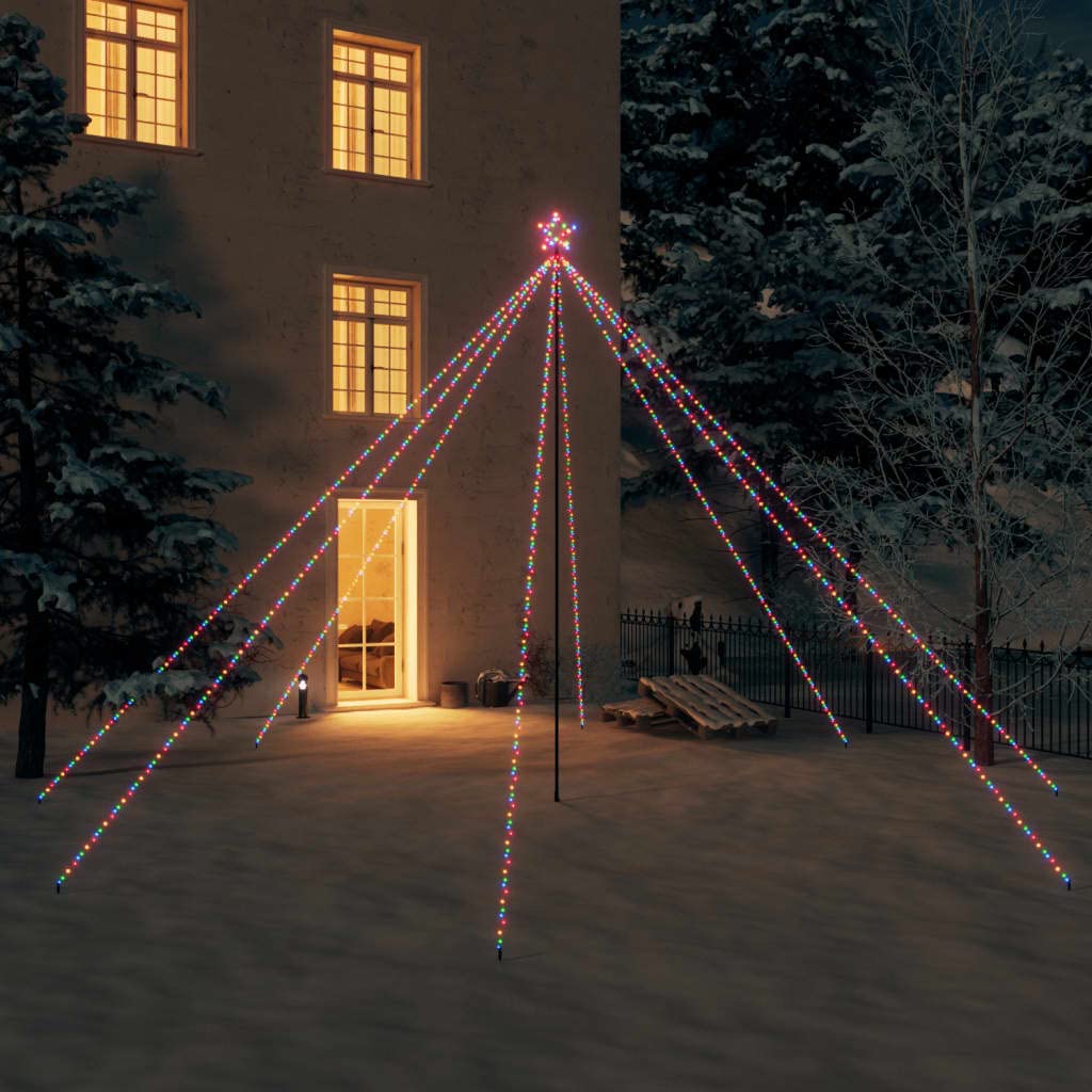 FAMIROSA 16.4ft LED Christmas Waterfall Tree Lights - 800 Multicolor LEDs Indoor/Outdoor Holiday Decor for Christmas, Halloween, New Year - Perfect for Home, Yard, Party, and Festive Celebrations