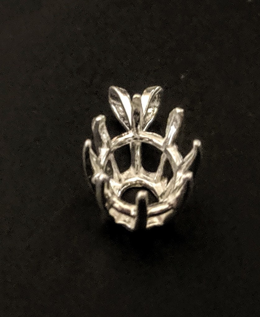 Solid Sterling Silver or 14K Gold 10x8mm & 20x15mm Deep Oval Cut Pendant Setting - Handmade in USA | Perfect for Necklace Jewelry Making, Custom Gemstone Settings & Gift Giving