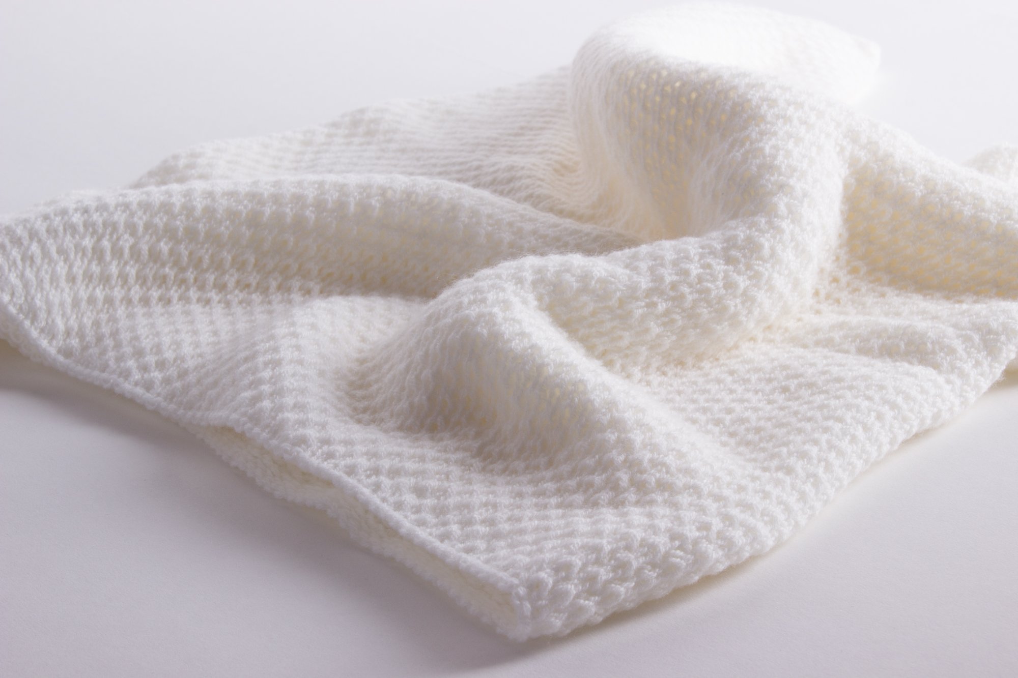 Premium 100% Cashmere Baby Blanket - Ultra Soft Unisex White Blanket - Handmade in Scotland by Love Cashmere - Perfect for Newborns, Nursery & Gift Giving