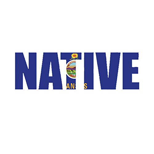 EW Designs Kansas Native Vinyl Decal - KS Pride Bumper Sticker for Cars & Trucks (5 Inch) - Perfect for State Pride, Vehicle Customization & Gift Giving