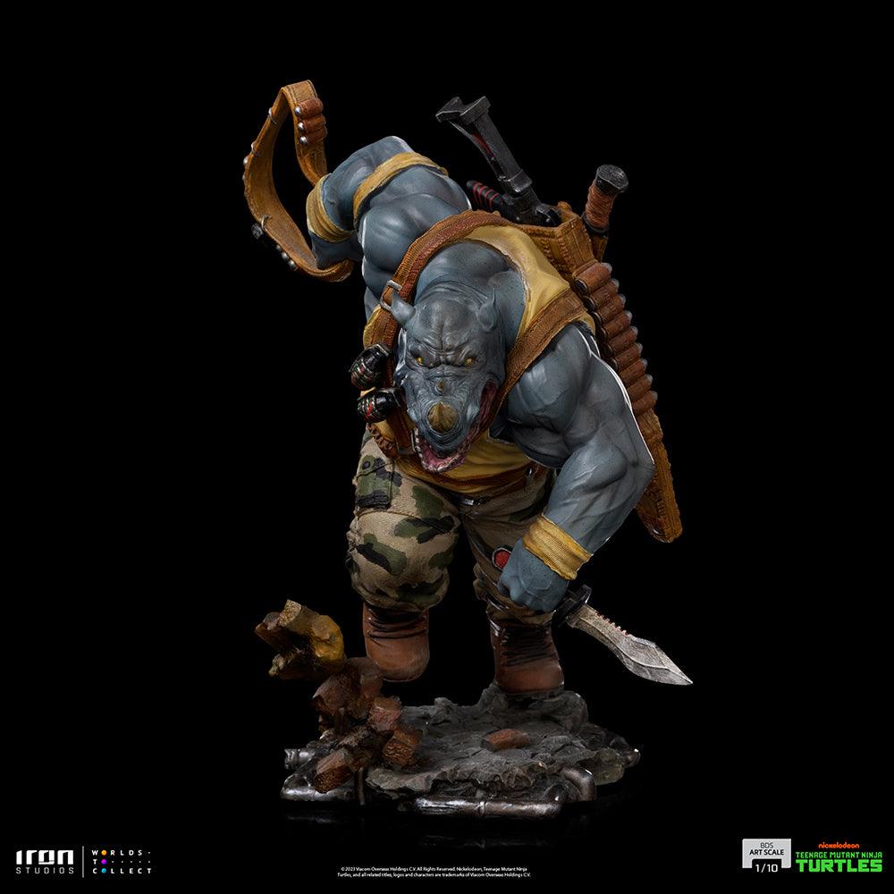Iron Studios TMNT Rocksteady BDS Art Scale 1/10 Statue - Teenage Mutant Ninja Turtles Collectible for Home & Office Display