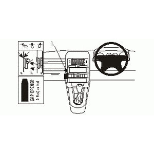 ClicOn No Holes Angled Dash Mount for Audi A2 (2001-2005) - Secure Phone Holder for Hands-Free Driving & GPS Navigation