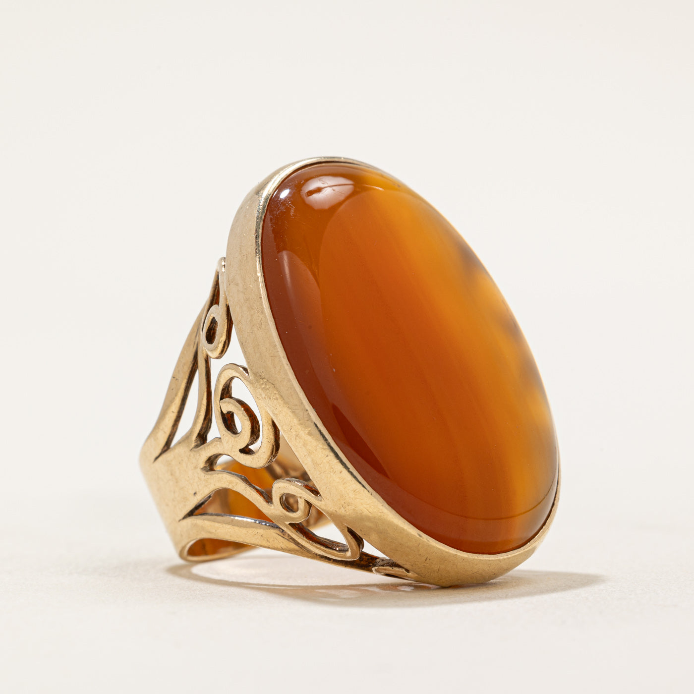22.00ct Carnelian Agate Cocktail Ring - Size 6 | Elegant Statement Jewelry for Evening Parties, Weddings & Special Occasions