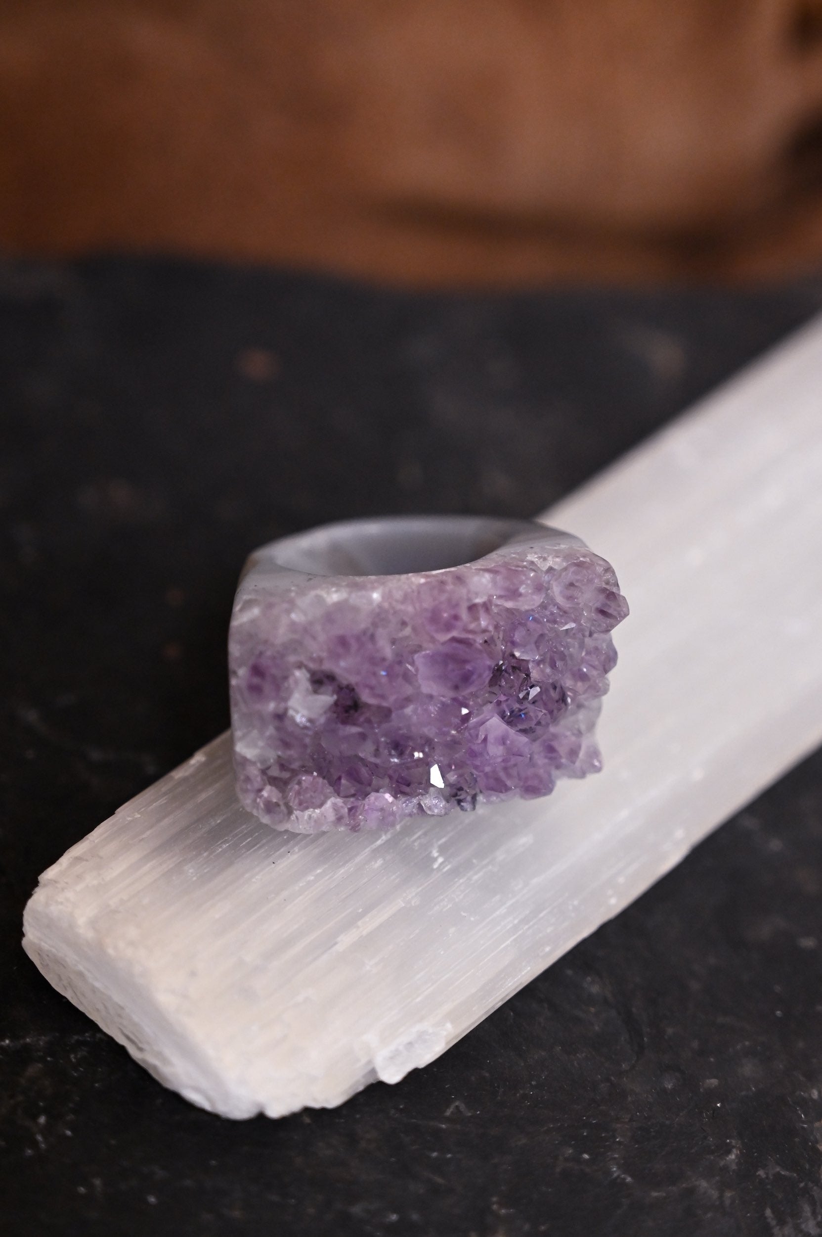 Natural Amethyst Ring for Women - Elegant Purple Gemstone Jewelry for Gifts, Healing & Spiritual Energy | Perfect for Everyday Wear, Meditation & Special Occasions