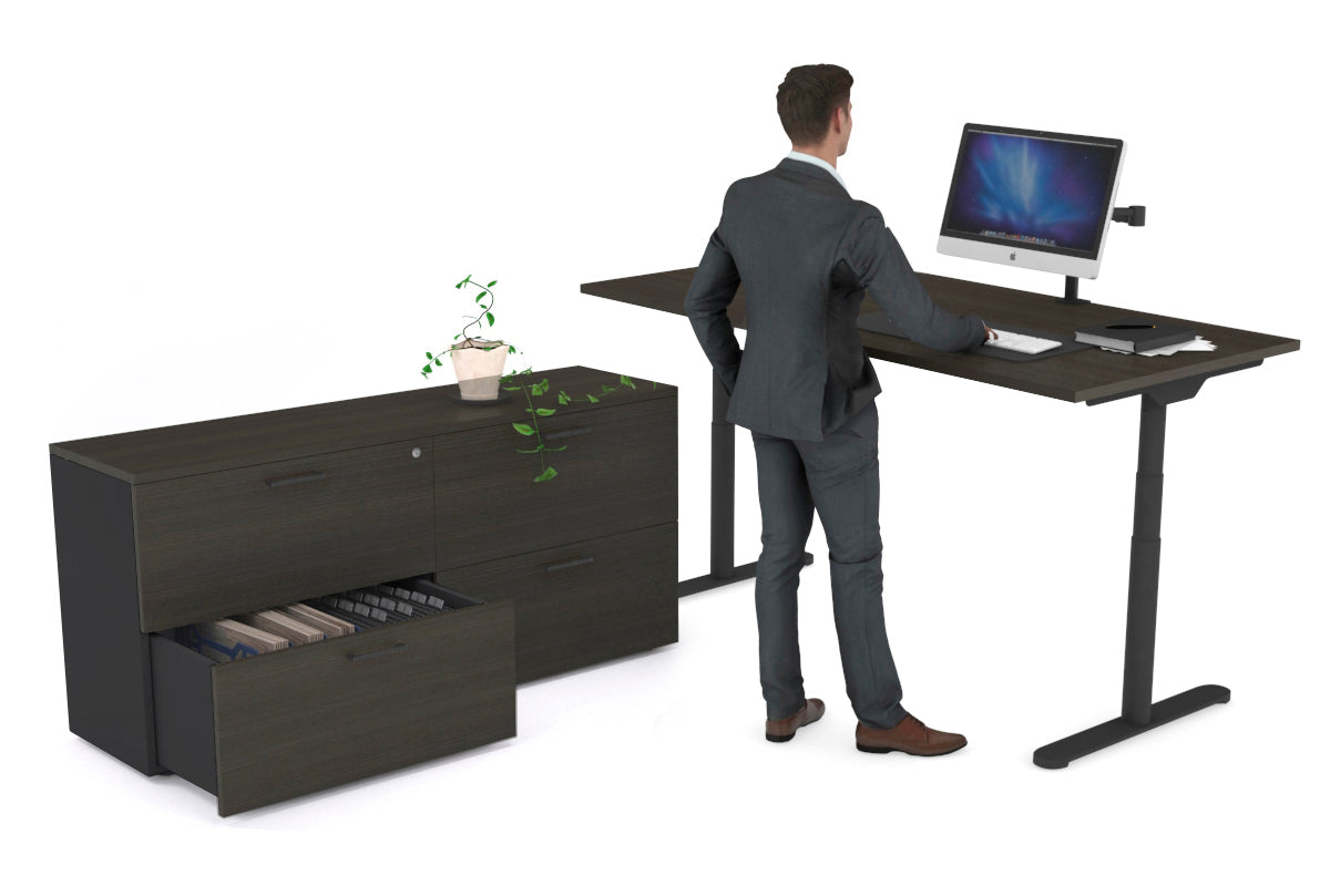 Flexi Premium Height Adjustable Standing Desk - 1600L x 700W Electric Ergonomic Workstation for Home Office & Executive Settings - Perfect for Remote Work & Productivity Boost
