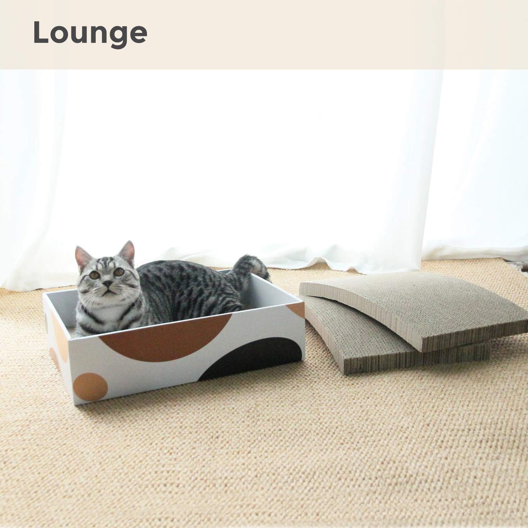 ComSaf Large Cardboard Cat Scratcher Box - 17
