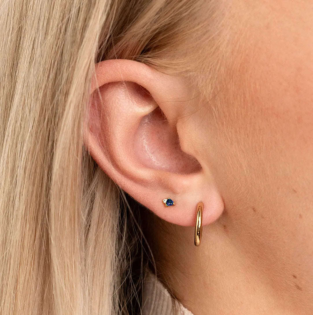 September Birthstone Stud Earrings - Genuine Sapphire or Blue Topaz - Perfect Gift for September Birthdays, Anniversaries & Special Occasions | Elegant Everyday Wear & Formal Events