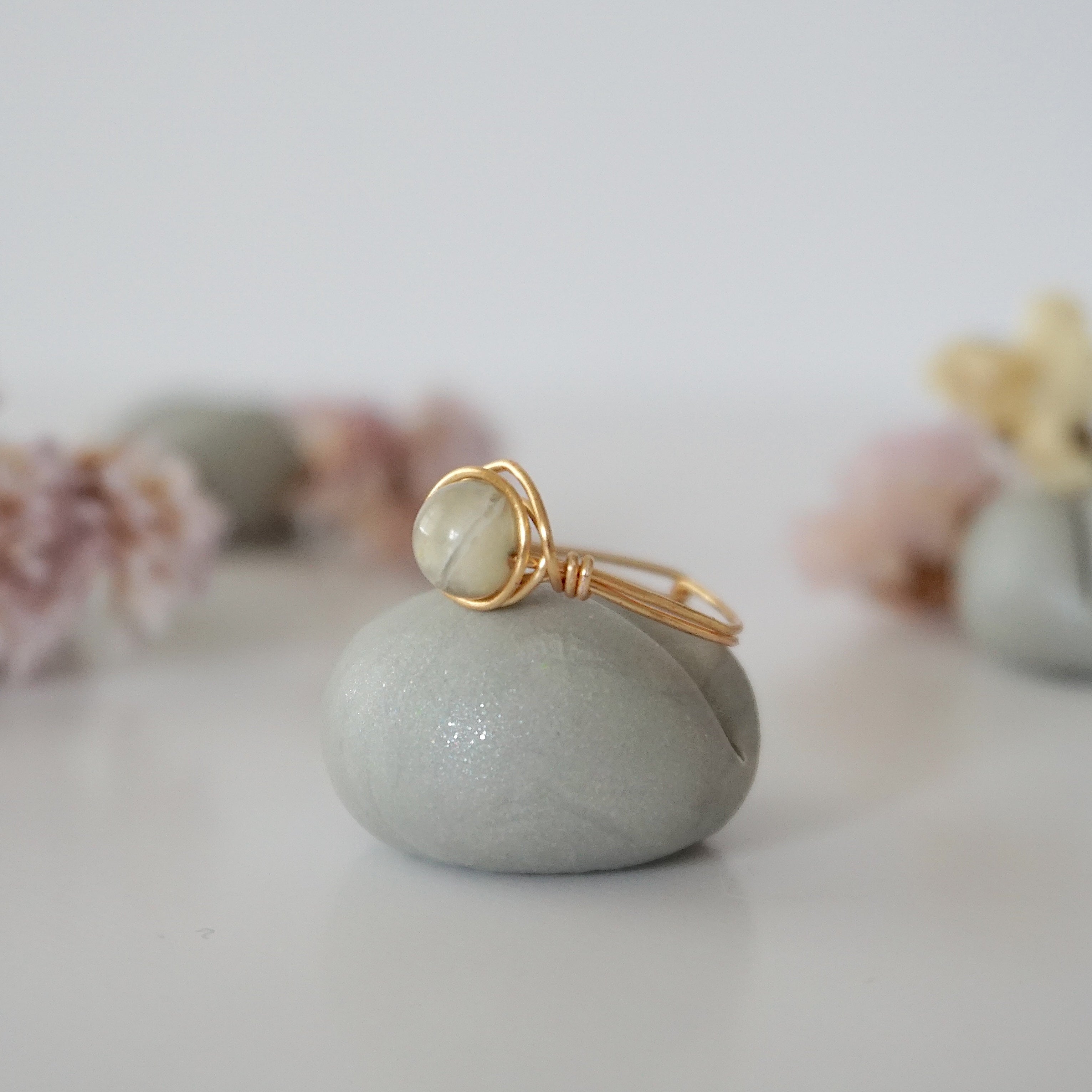 Peruvian Opal Birthstone Ring - Dainty & Elegant Jewelry for Women - Perfect for Gifts, Anniversaries, and Everyday Wear