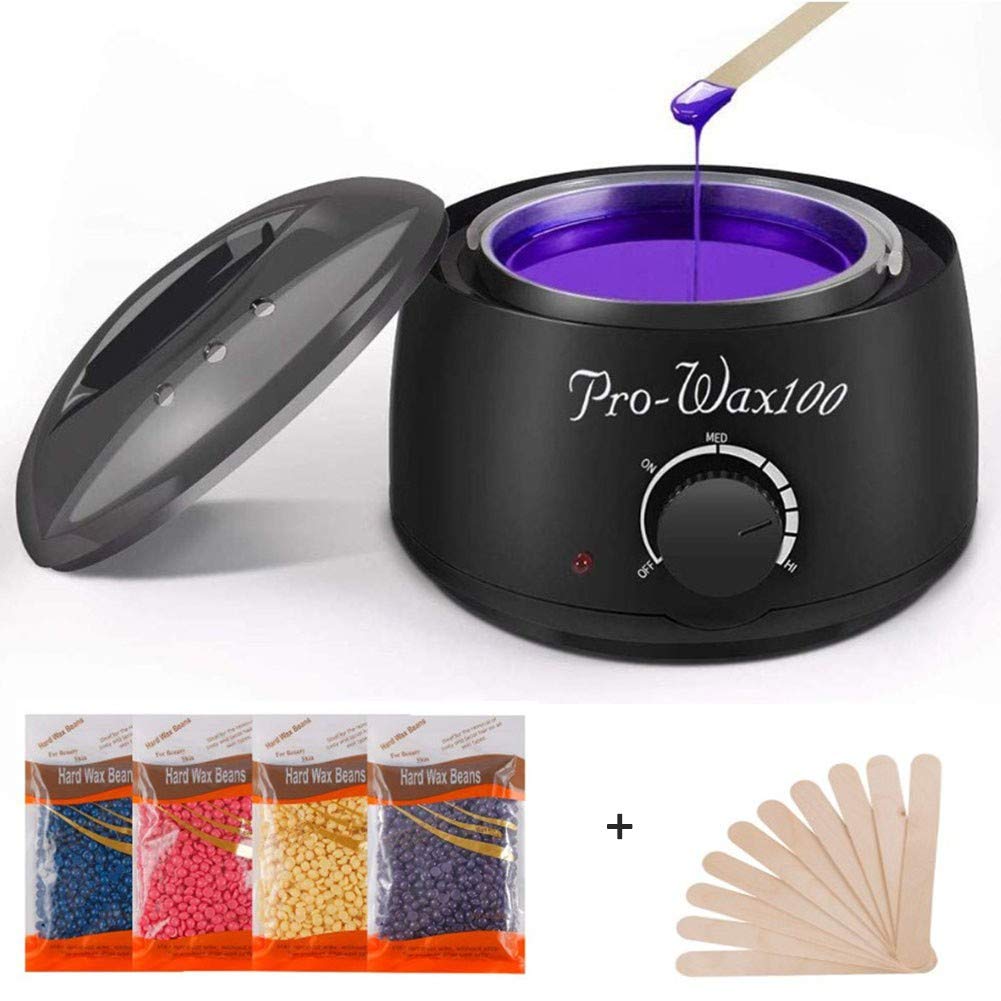 Professional Electric Wax Warmer for Hair Removal - Portable Hot Wax Heater for Brazilian, Bikini & Full Body Waxing at Home - Painless Hair Removal for Women & Men - Perfect for DIY Spa & Salon Use (US Plug)