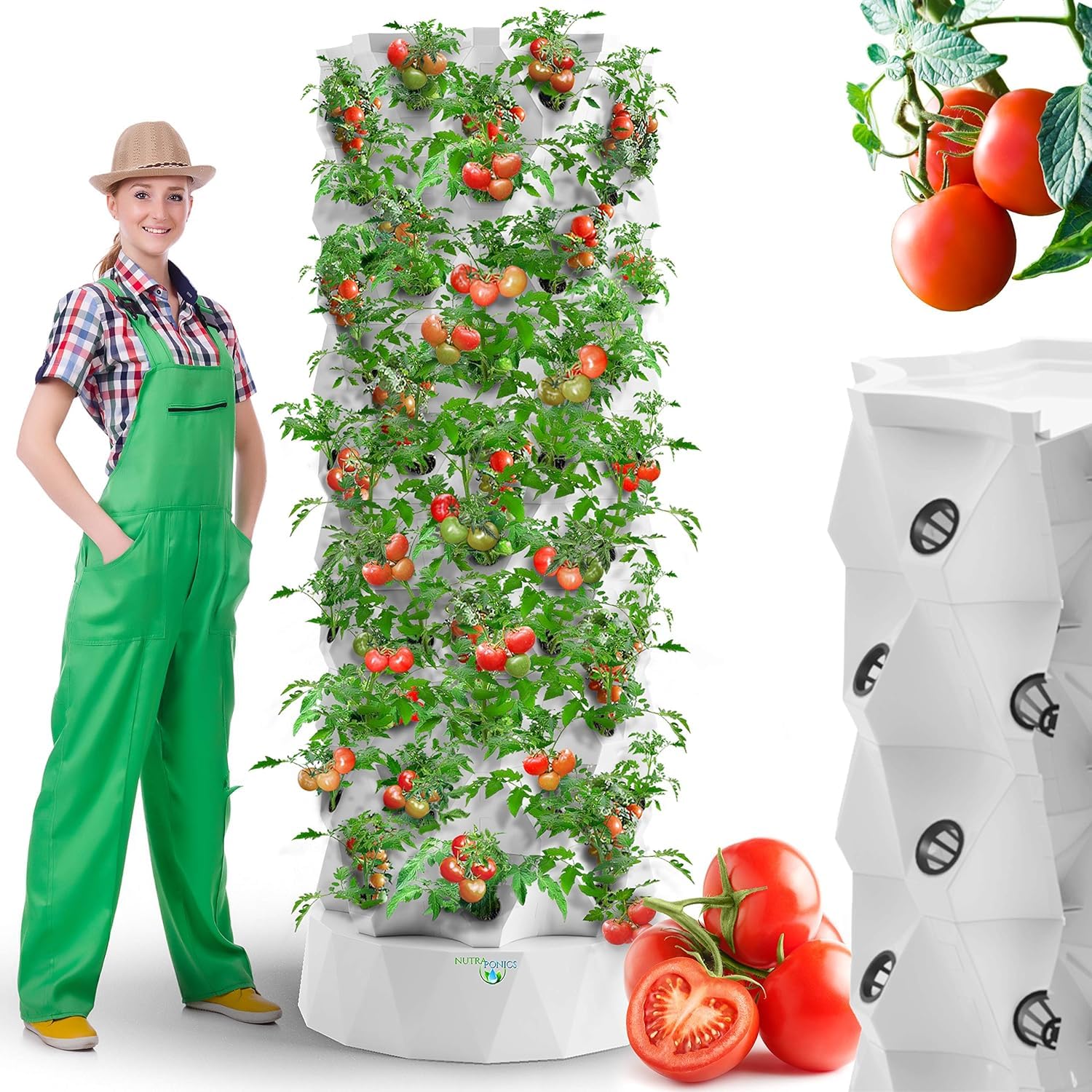 **Aqua 80 Hydroponic Tower System – Indoor Vertical Garden for Growing Herbs, Fruits & Vegetables – Aeroponic Growing Kit with Pump, Timer, Adapter & Net Pots – Perfect for Home, Kitchen & Urban Farming**