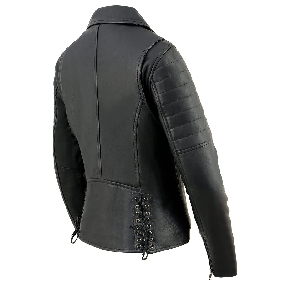Milwaukee Leather SFL2870 Women's 'Duchess' Black Motorcycle Jacket - Stylish Biker Jacket for Casual Wear & Riding | Perfect for Motorcycle Enthusiasts & Fashion Lovers
