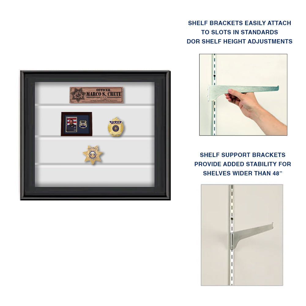 Stylish Metal Shadow Box Swing Frames with Wood Shelves - Set of 6 Deep Display Shelves for Wall Decor, Home Organization & Rustic Farmhouse Style