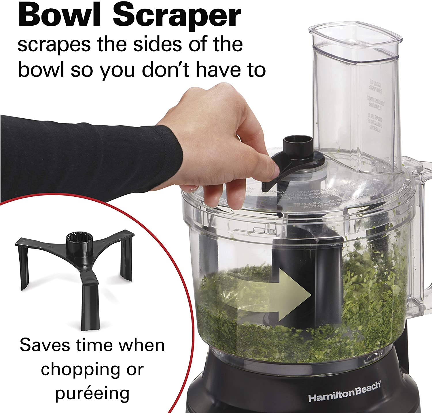 Hamilton Beach 10-Cup Stainless Steel Food Processor 70730C - Perfect for Chopping, Slicing & Shredding in Your Kitchen