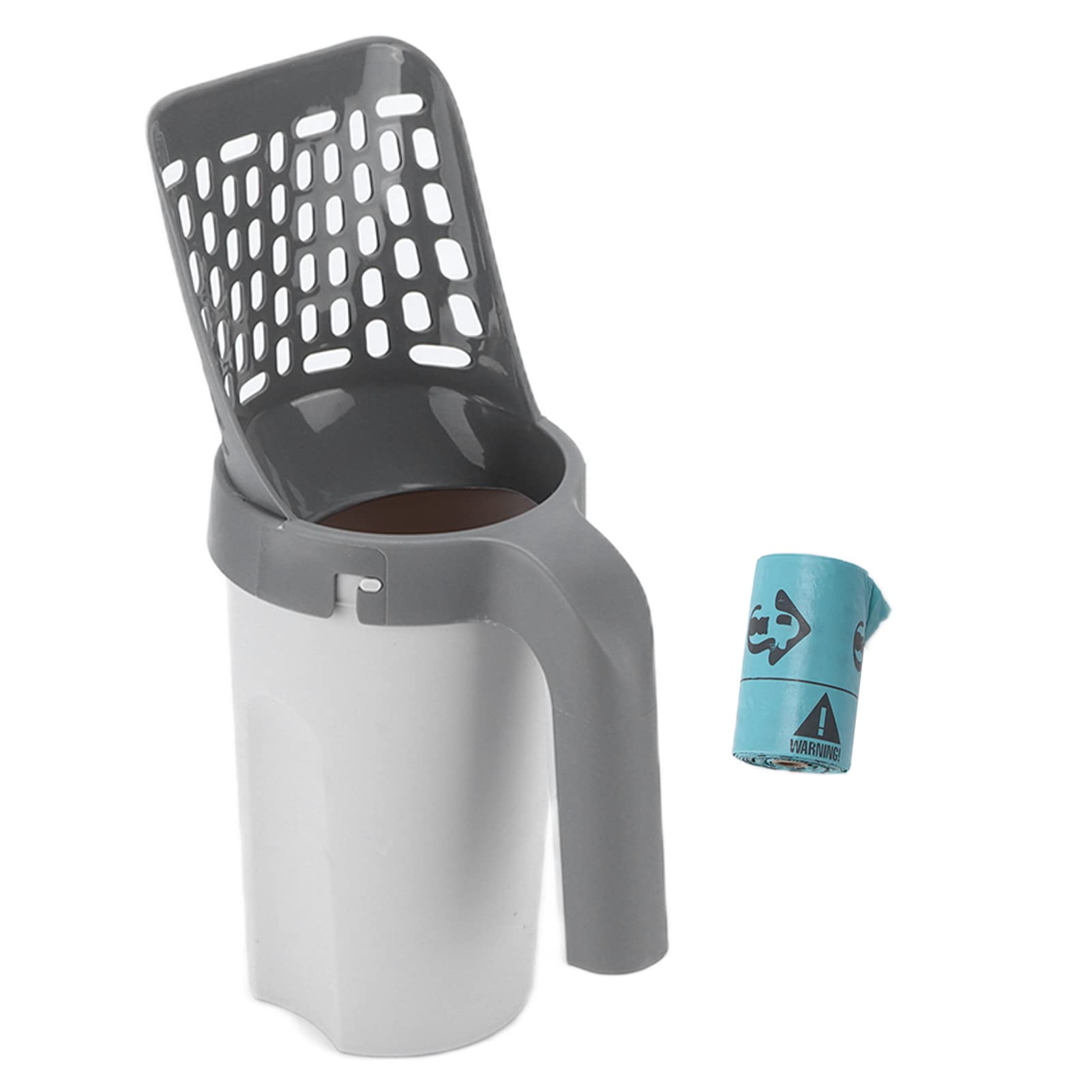 Large Capacity Cat Litter Scoop with Garbage Bags - Durable Stainless Steel Litter Sifter Shovel for Easy Waste Disposal | Perfect for Home, Travel & Outdoor Use with Cats