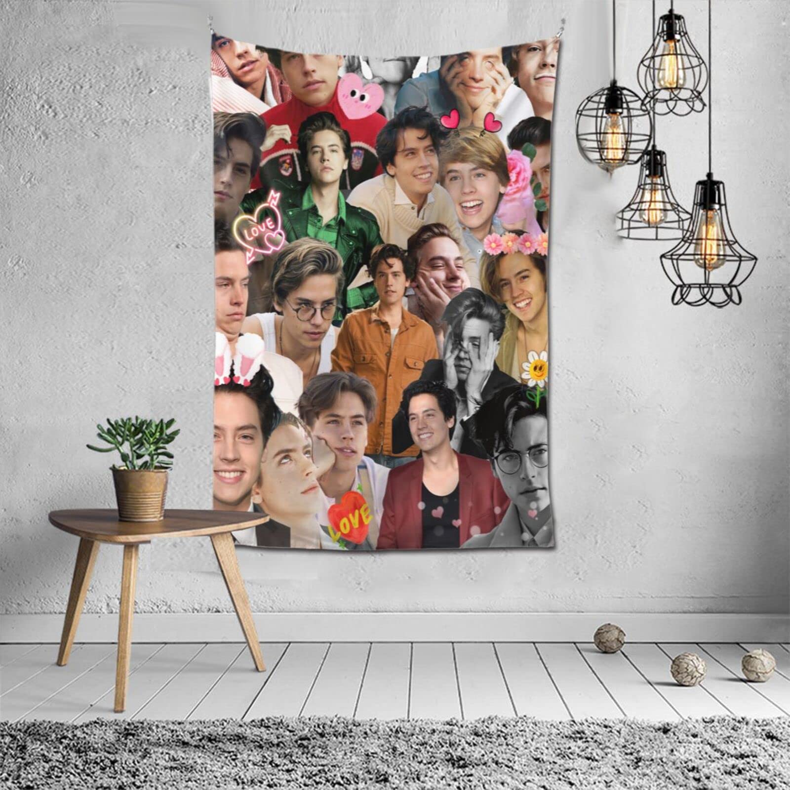 Cole Sprouse Tapestry Wall Hanging - 50x40 Inch Bohemian Tablecloth for Dorm Decor, Bed Cover & Living Room Curtain | Perfect for Bedroom Aesthetic, Home Decoration & Boho Chic Room Makeover