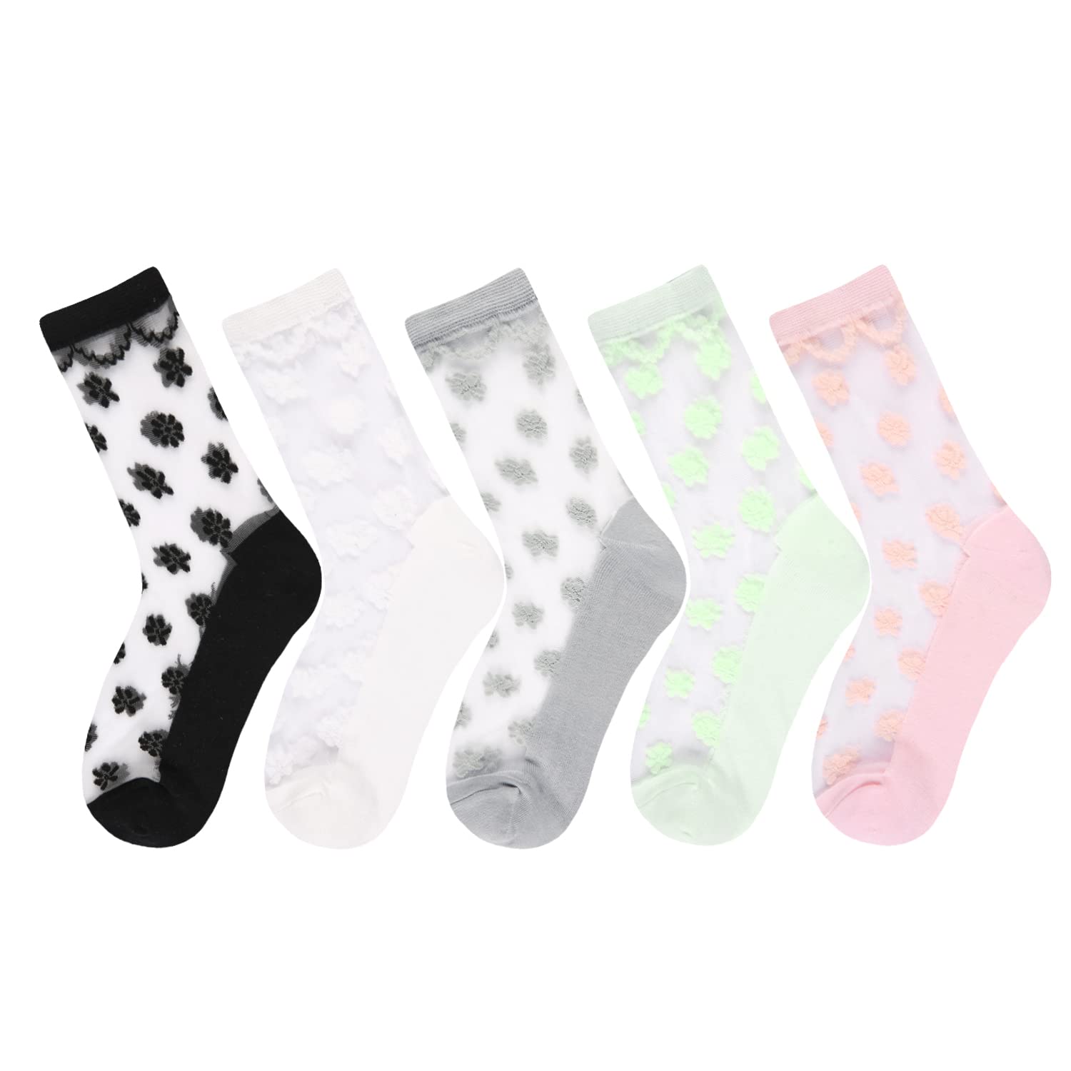 Benefeet Women's Lace Sheer Socks - Ultra Thin Nylon Stockings for Daily Wear
