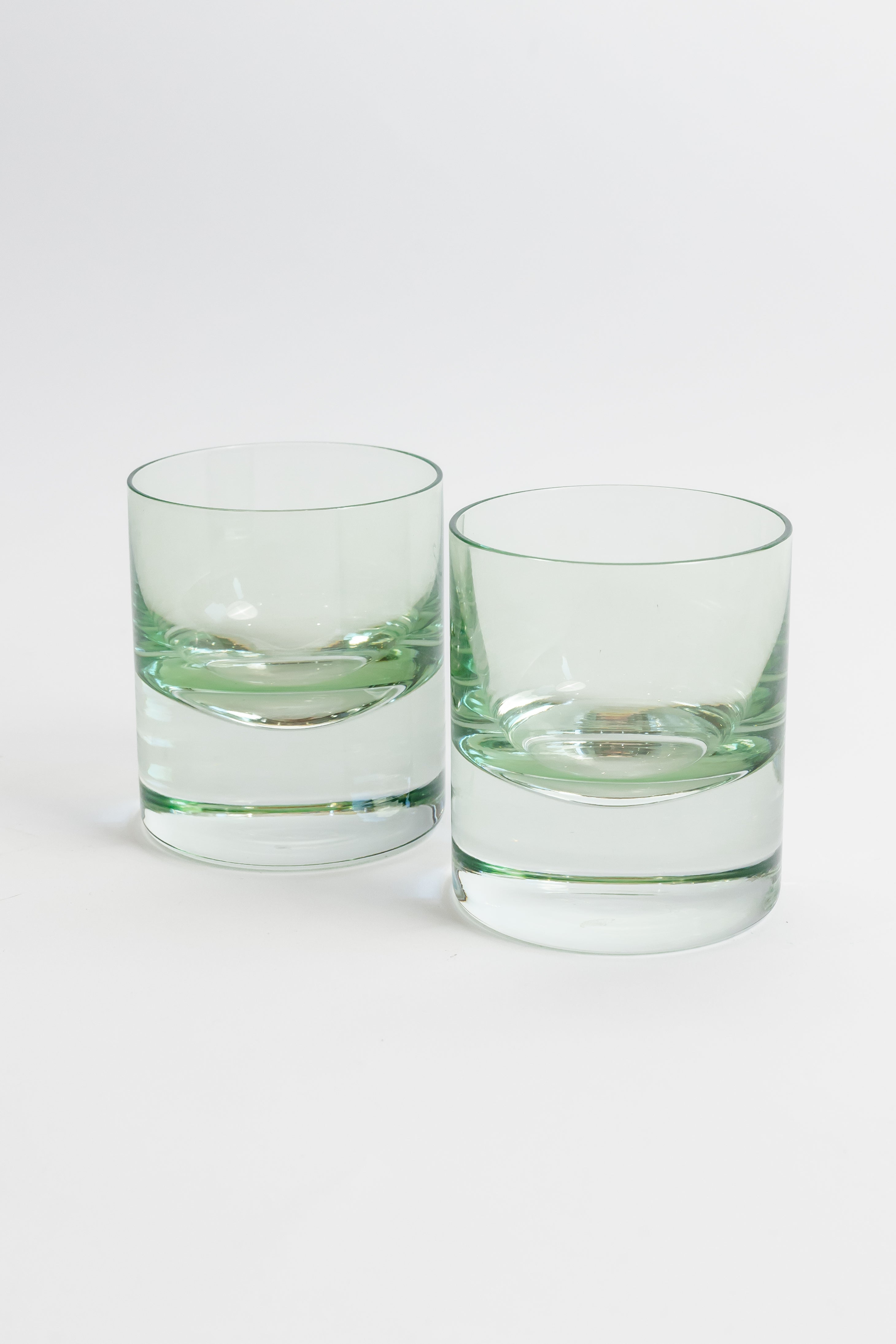 Estelle Colored Rocks Glass Set of 2 - Mint Green Drinking Glasses for Cocktails, Whiskey & Iced Beverages | Perfect for Home Bar, Parties & Gifts