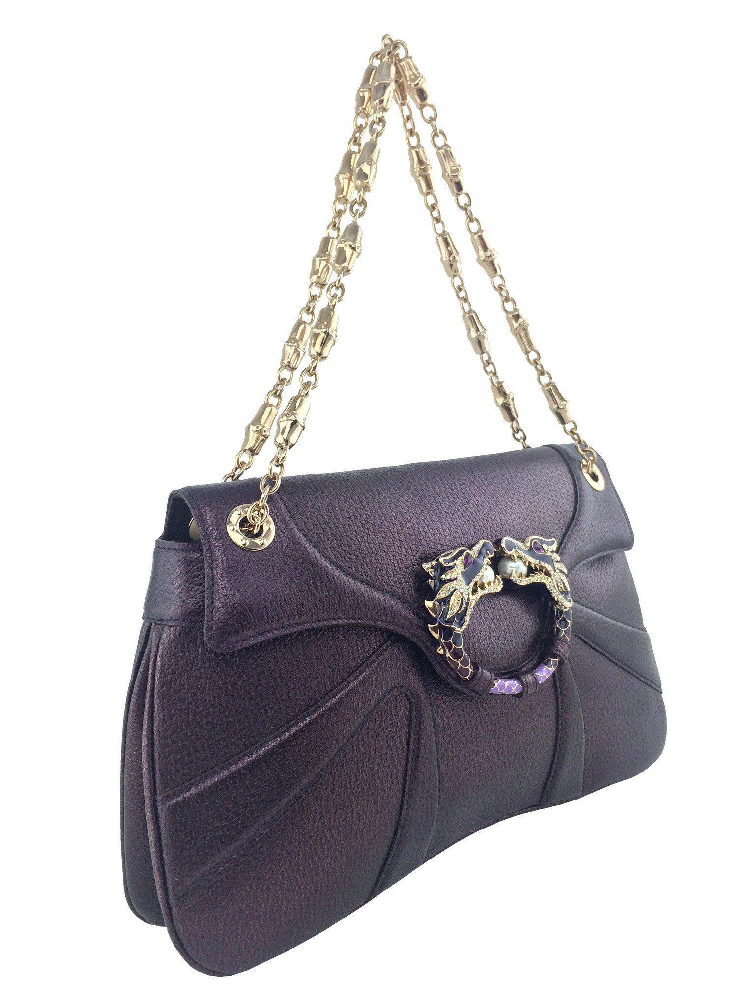 Gucci Limited Edition Tom Ford Leather Jewelry Dragon Bag - Luxury Designer Handbag for Women, Evening Parties & Special Occasions