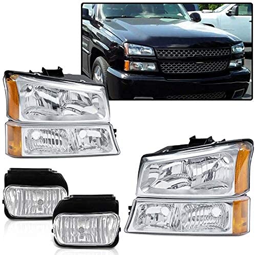 PIT66 LED Headlights and Fog Lights Kit - Compatible with 2003-2006 Chevy Silverado 1500/2500/3500 HD & Avalanche 1500/2500 (Non-Cladding Models Only) | Durable Replacement for Improved Night Visibility & Off-Road Driving