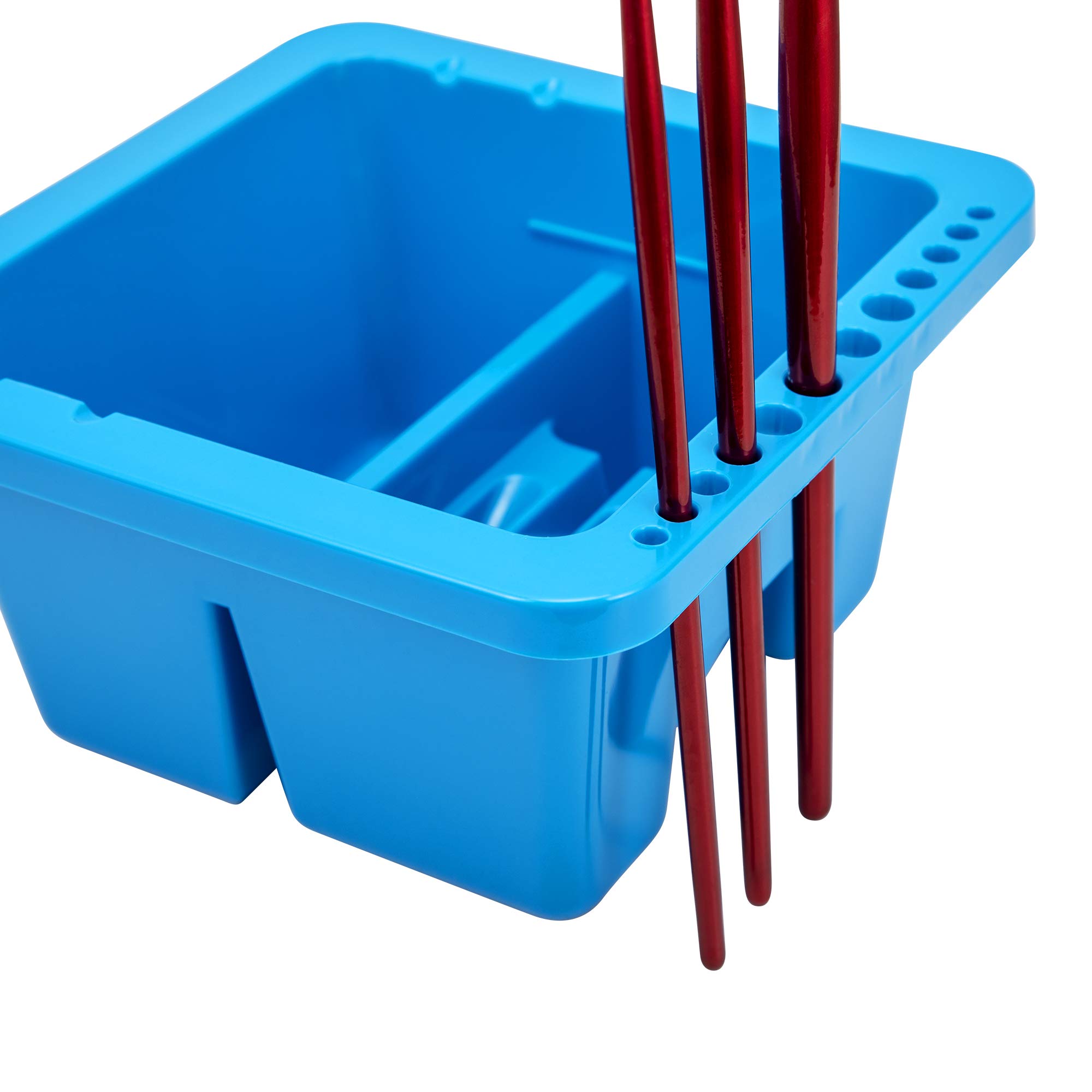 MyLifeUNIT Paint Brush Cleaner & Holder Organizer for Acrylic, Watercolor & Water-Based Paints - Blue | Artist Brush Storage Solution for Painting Studio, Classroom & Home Art Supplies