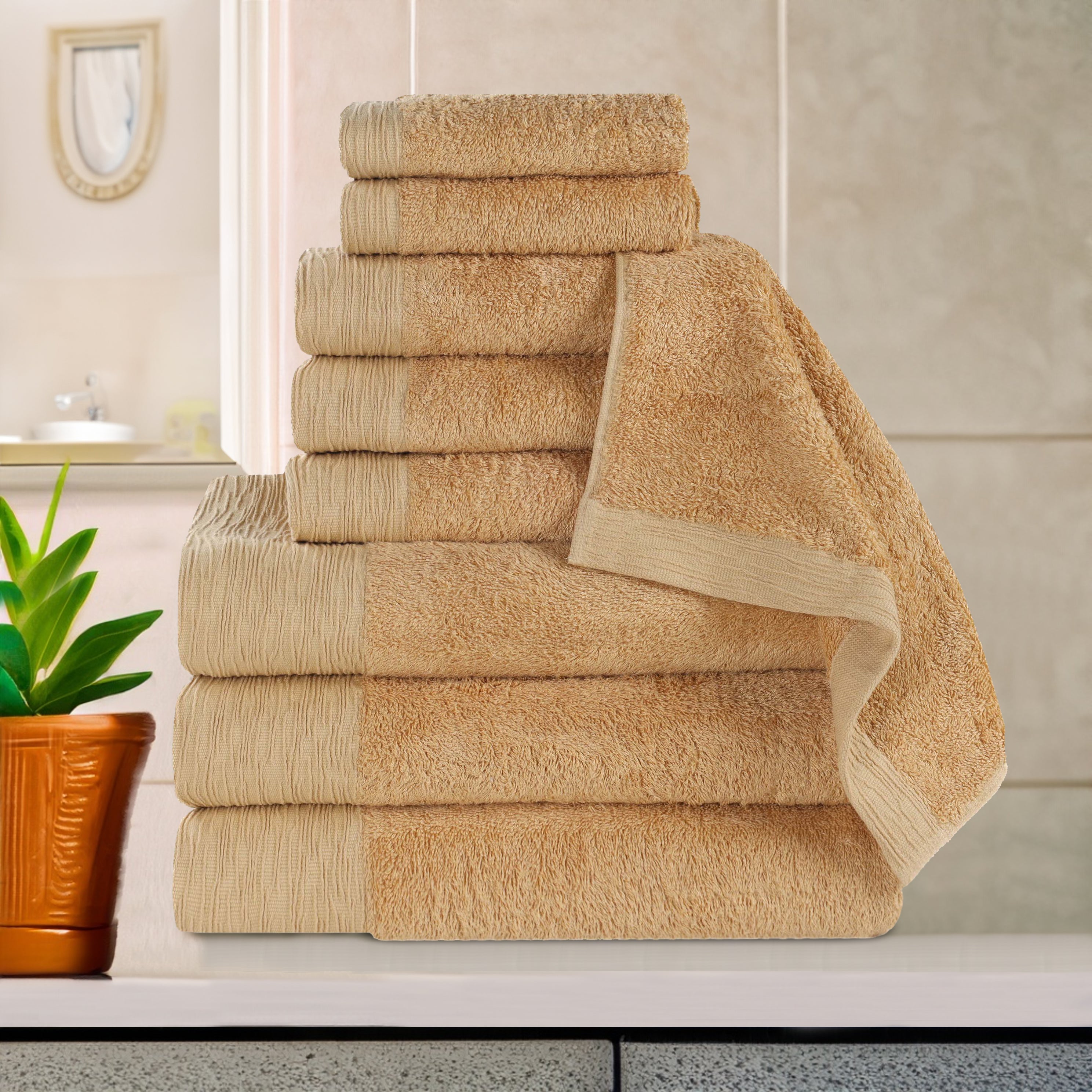 Bamboo Rayon 9-Piece Towel Set - Ultra Soft, Eco-Friendly & Fluffy - Perfect for Bath, Spa & Guest Use